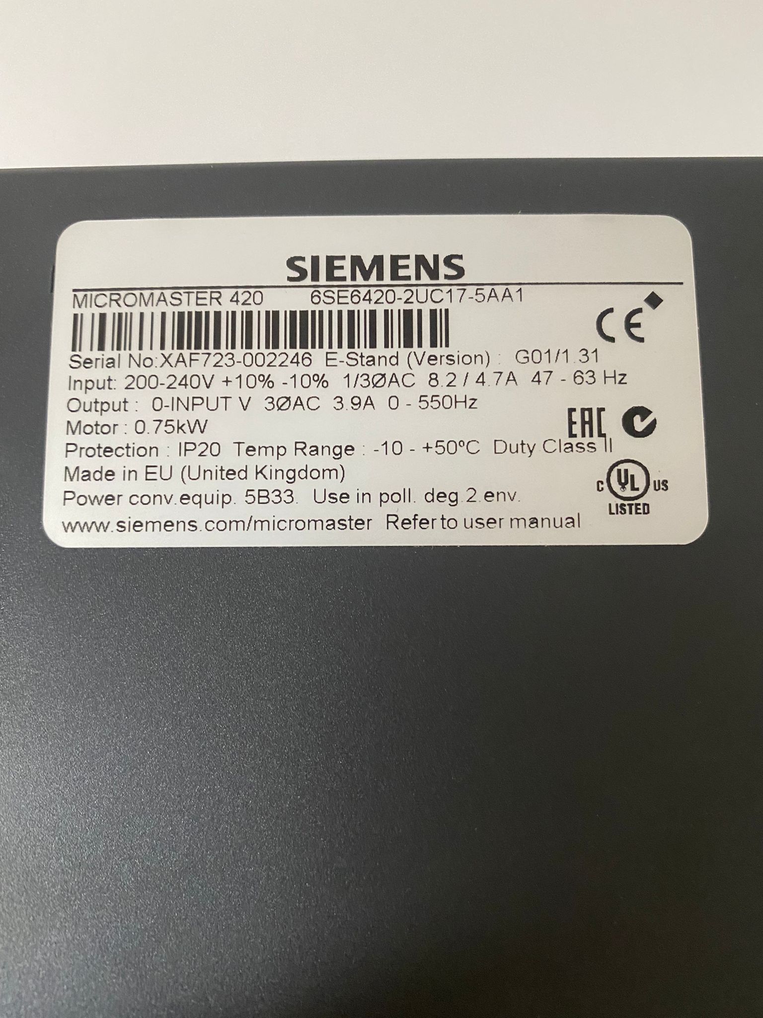 6SE6420-2UC17-5AA1