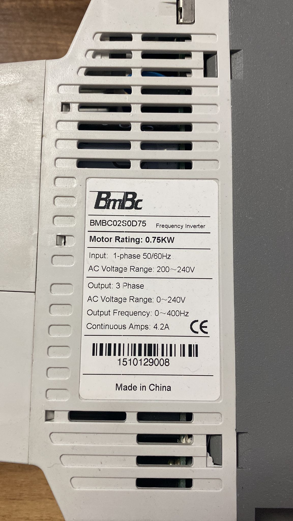 BMBC02S0D75 0.75kW